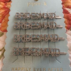 Silver Bridesmaid Rhinestones Hair Clips Pin Hair Piece